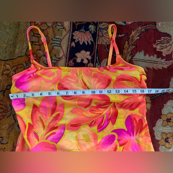 VTG 80s 90s neon tankini swimsuit Sirena vintage size 13 or small medium - Picture 11 of 11